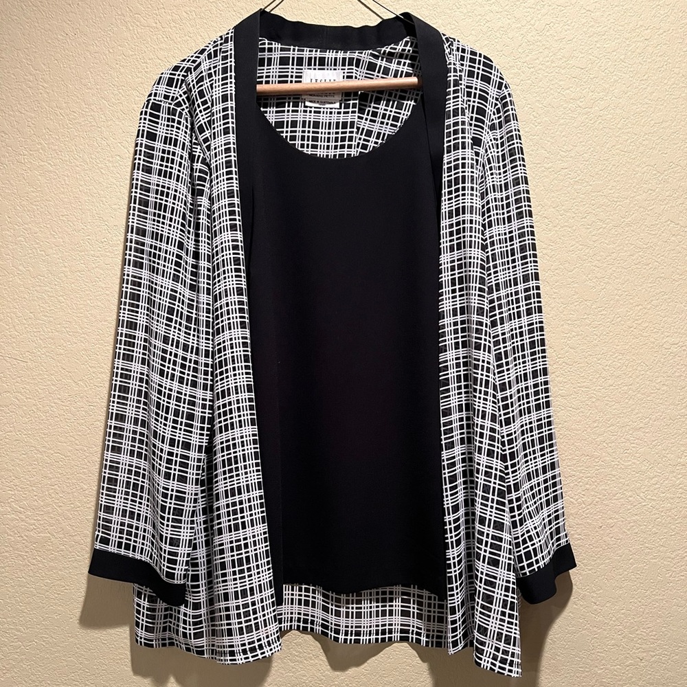 Leslie Fay One Piece Blouse and Jacket